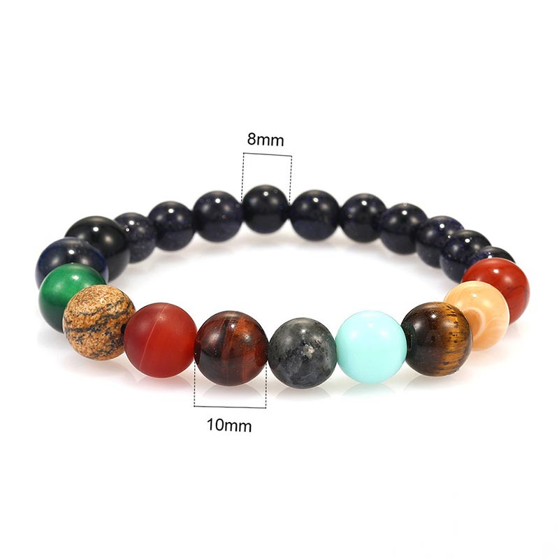 Olivenorma Cosmic Galaxy Colorful Stone Seven Chakra Yoga Bracelet - image 3