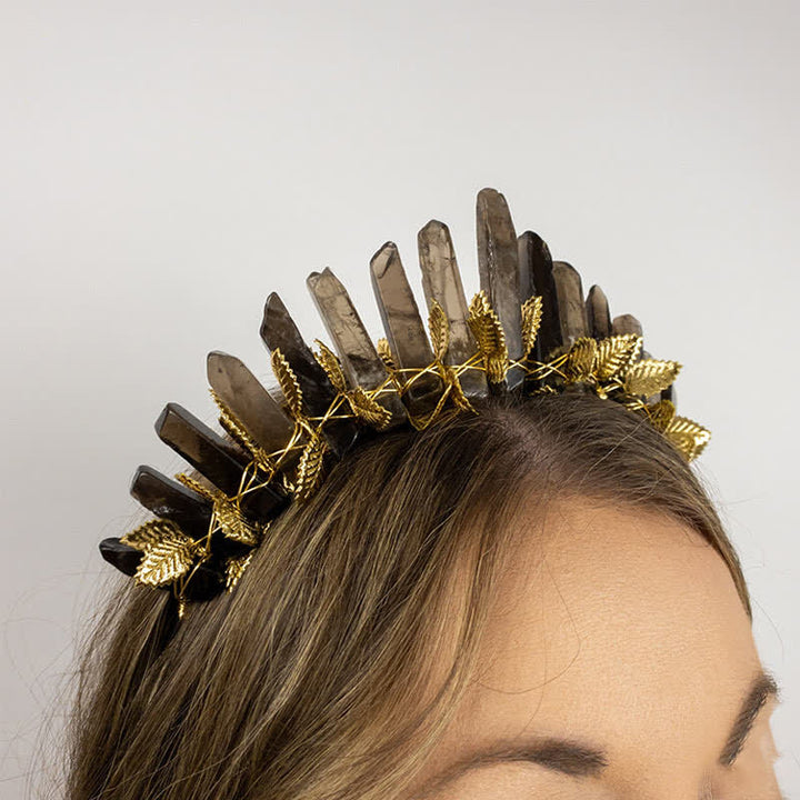Olivenorma Smoky Quartz Witch Crystal Crown - Smoky Quartz - image 0