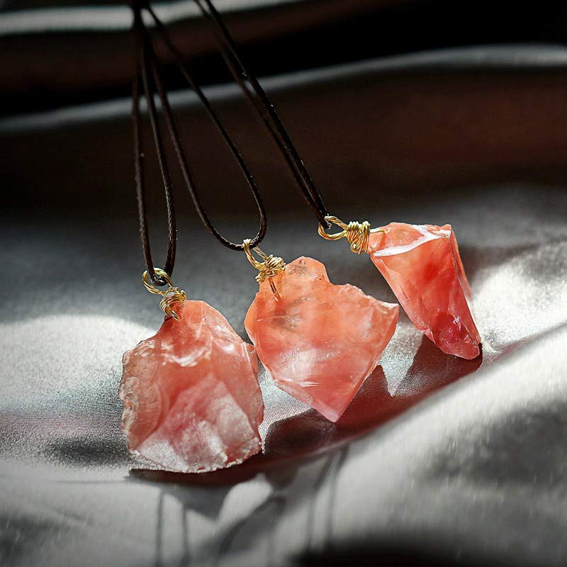 Red Quartz Grounding & Balancing Gemstone Neclace - image 3