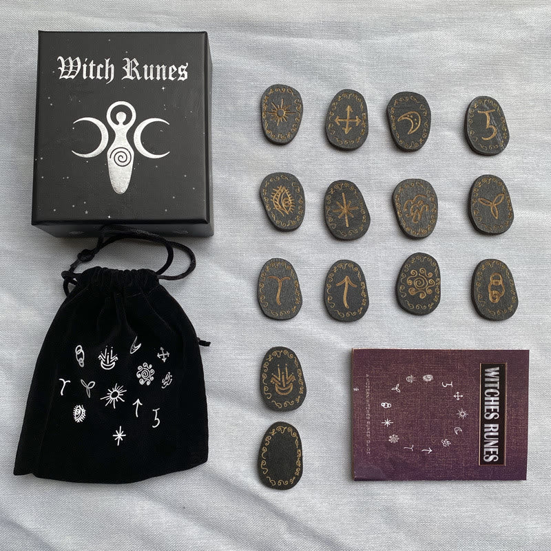 Olivenorma Witch Rune Set Healing Alchemy Woodcut Meditation Decor - image 4