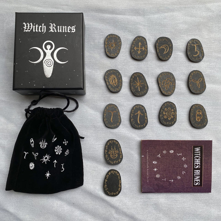 Olivenorma Witch Rune Set Healing Alchemy Woodcut Meditation Decor - image 4