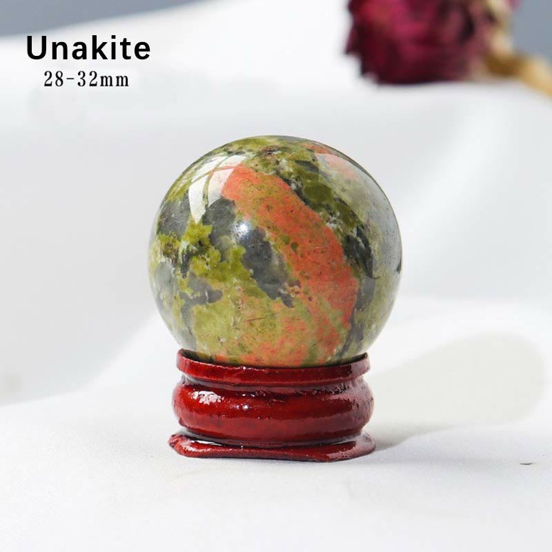 Olivenorma 9pcs Natural Crystal Balls Gemstone Crystal Set - Unakite - image 9