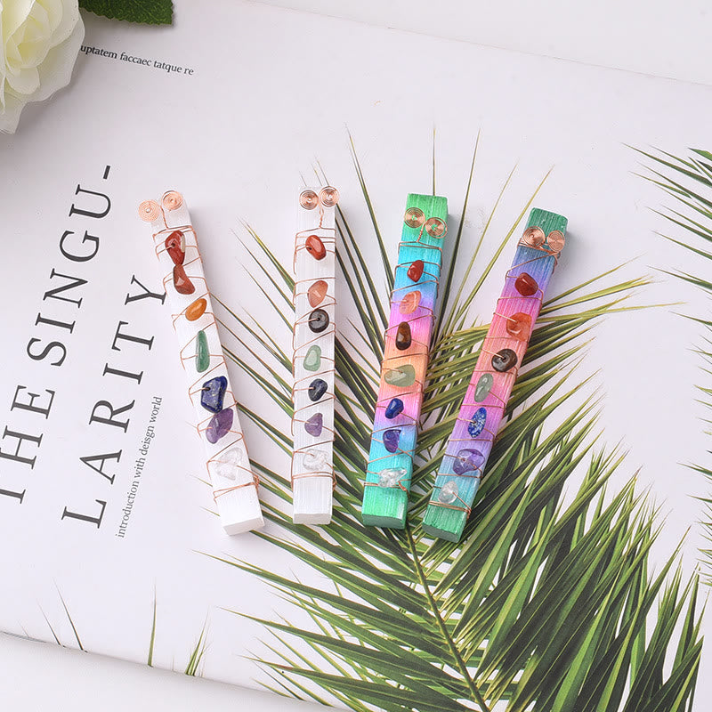 Olivenorma Chakra Moroccan Plaster Crystal Wands - image 14