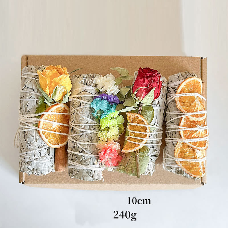 Olivenorma Cinnamon Orange Crystal Cleansing Meditation White Sage - Sage Aromatherapy Set - image 9