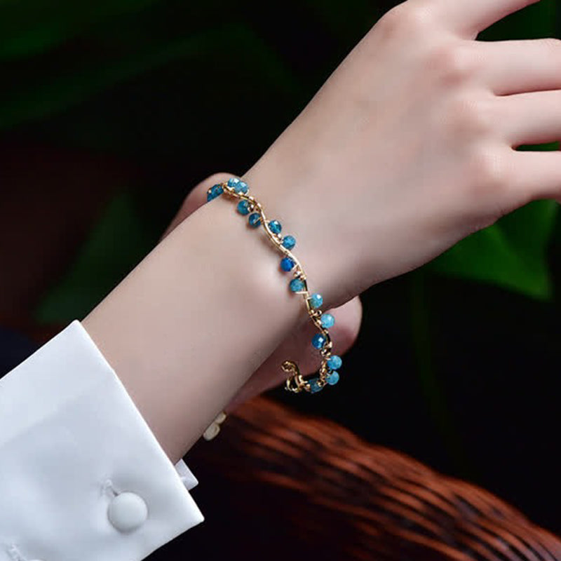 Natural Moroxite Stone Purification Gemstone Bracelet - image 1