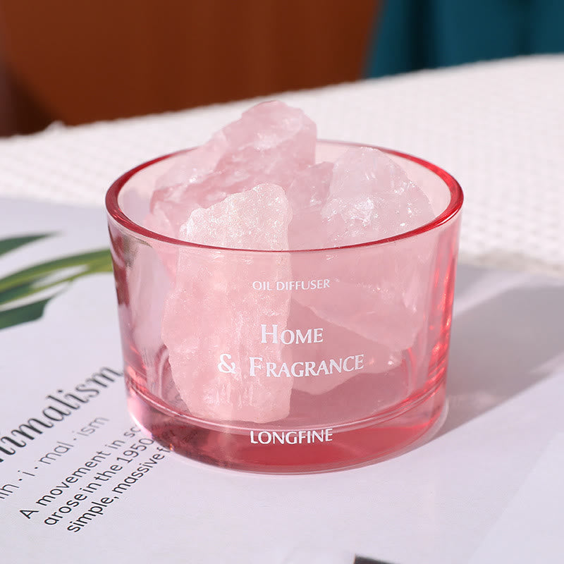 Olivenorma Fireless Diffuser Stone Essential Oil Crystal Aromatherapy Lamp - Rose Quartz - Freesia - image 5