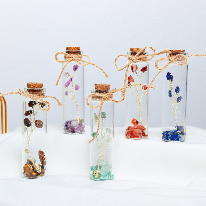 Olivenorma Chakra Crystal Crushed Stone Glass Bottle Decoration - image 7