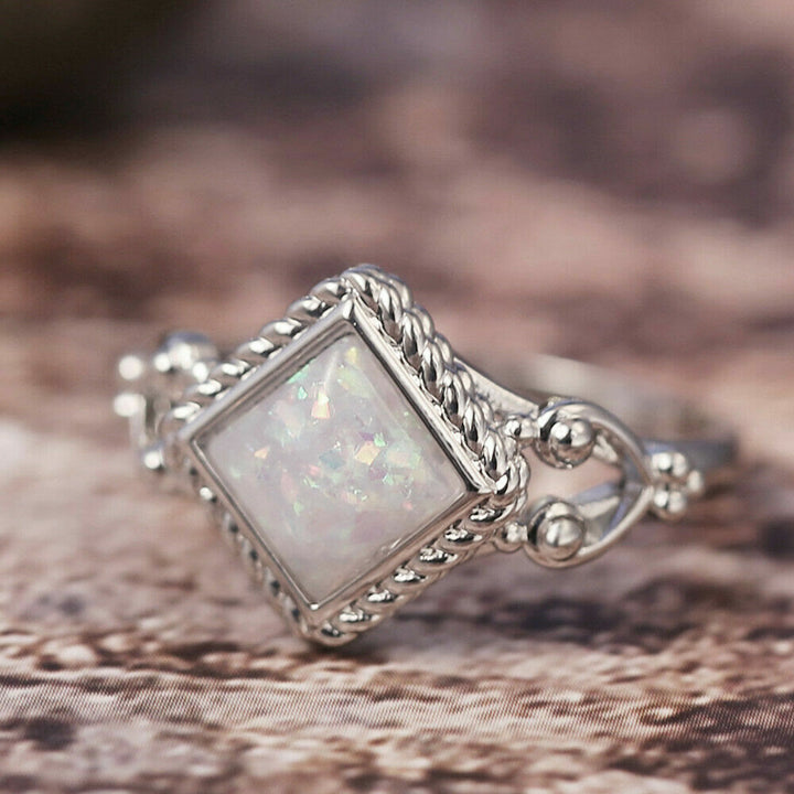 Olivenorma Oval Cut Fire Opal Ring - image 5
