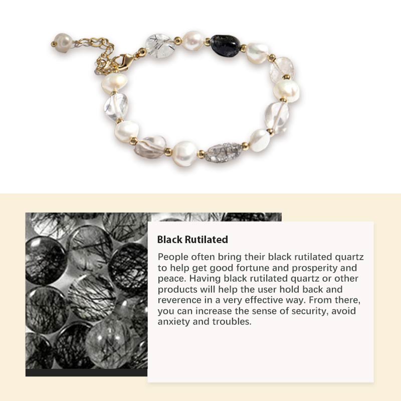 Natural Crystal Pearl Gemstone Bracelet - image 10