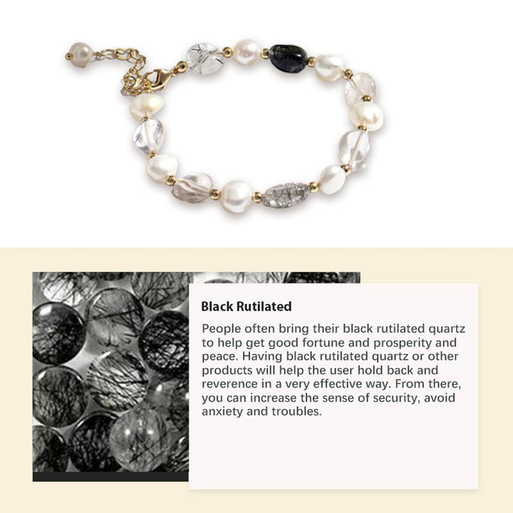 Natural Crystal Pearl Gemstone Bracelet - image 10