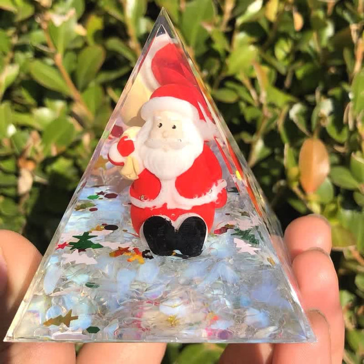 Olivenorma Christmas Santa With Moonstone Orgone Pyramid - image 3