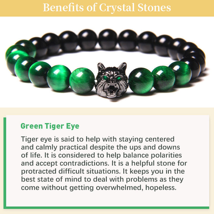 Olivenorma Green Tiger Eye Wolf Bracelet - image 2