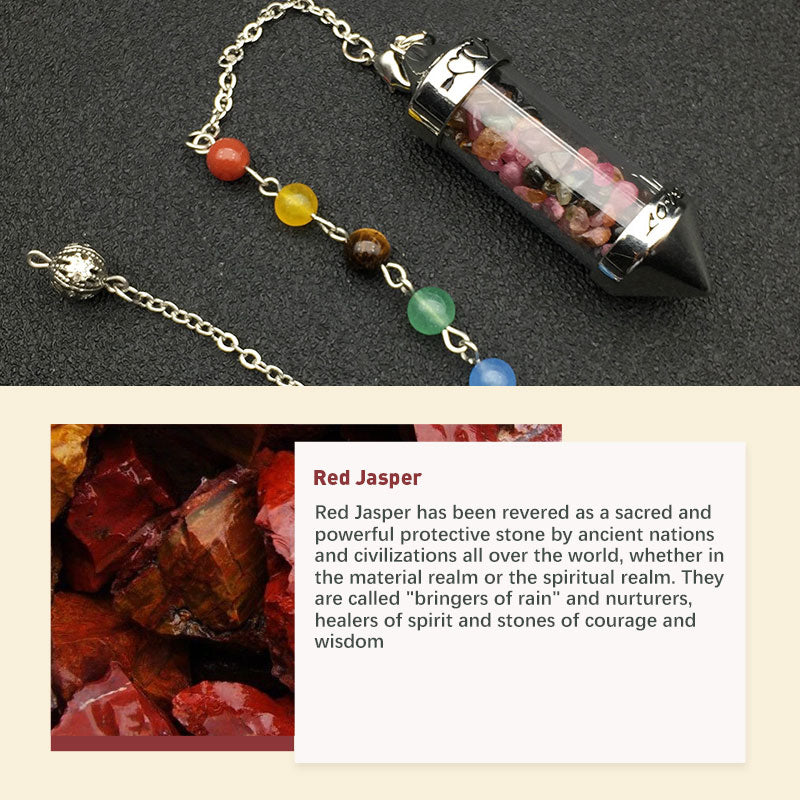 Chakra Colored Crystal Meditation Pendulum - image 5