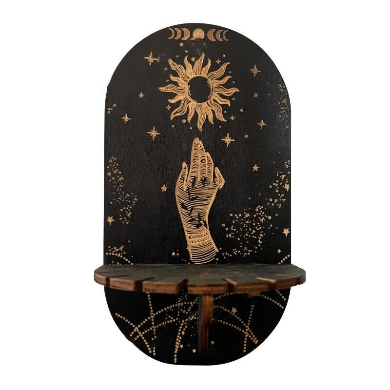 Small Delicate Sibylline Wooden Crystal Shelf - Hand & Sun - image 4