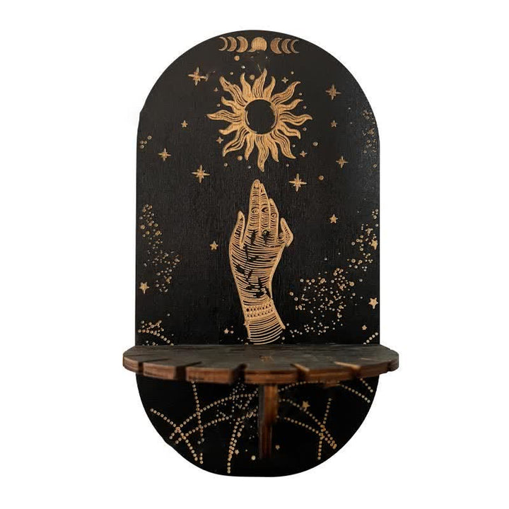 Small Delicate Sibylline Wooden Crystal Shelf - Hand & Sun - image 4