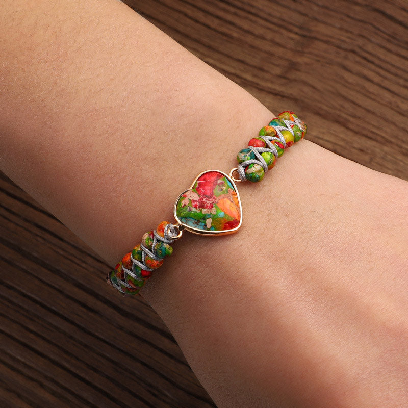 Natural Stone Crystal Heart Bracelet - image 5