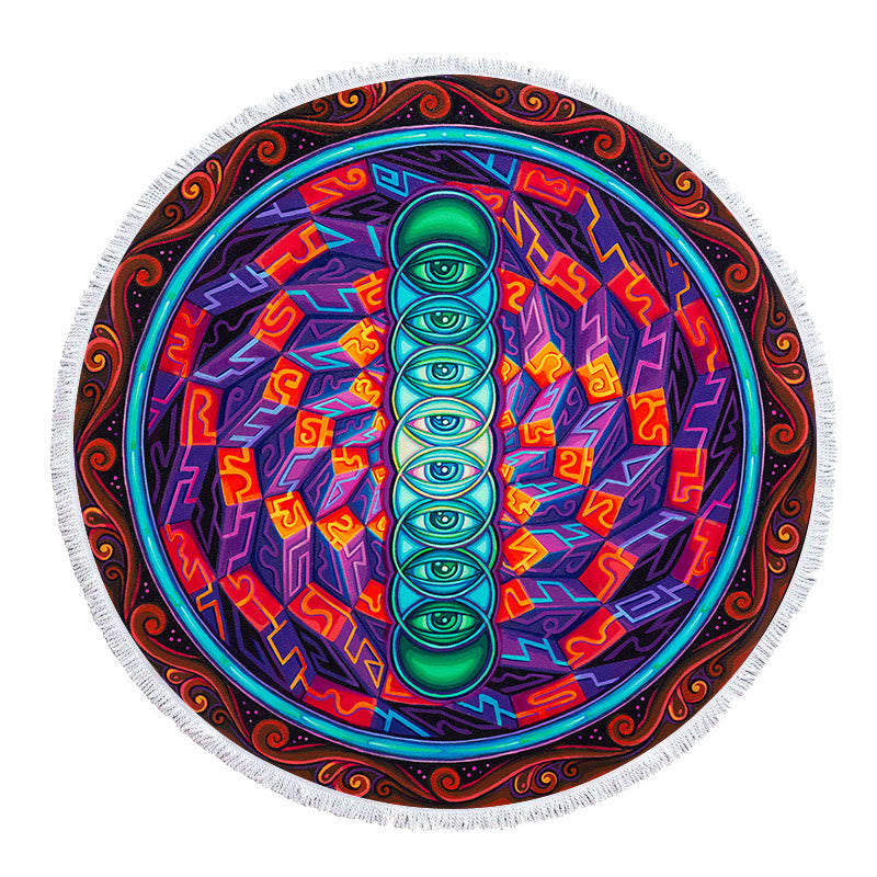 Olivenorma Evil Eye Hamsa Round Beach Towel Tapestry - image 14