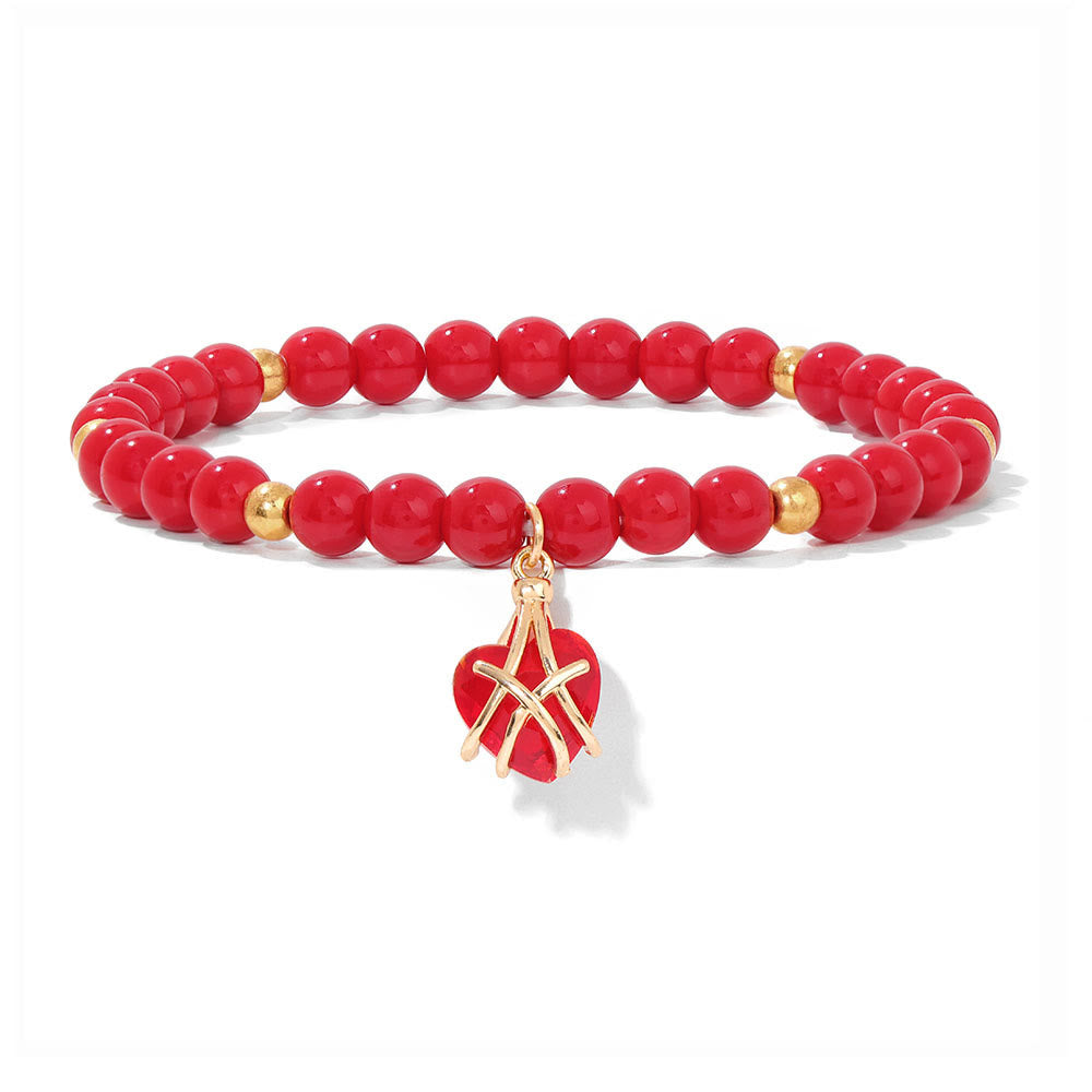 Olivenorma Natural Stone Heart Love Charm Bracelet - image 14