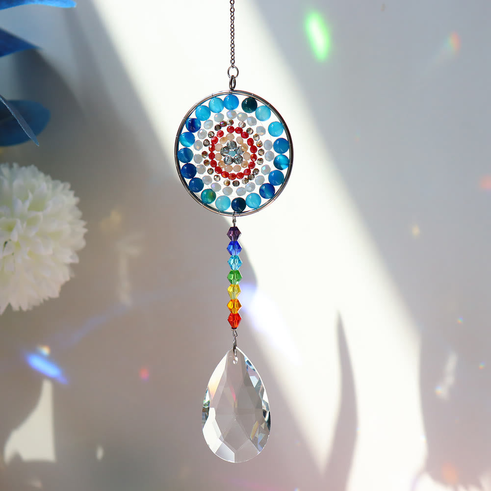 Olivenorma Crystal Suncatchers Handmade Chakra Wind Chime - Aquamarine - image 10