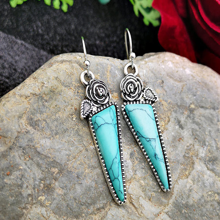 Turquoise Water Droplets Earrings - Turquoise - image 0