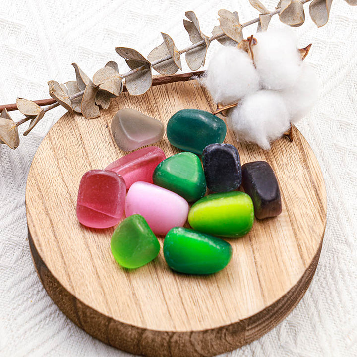 Olivenorma Cat's Eye Gemstone Natural Tumbled Stone - 3-5cm 100g - image 0
