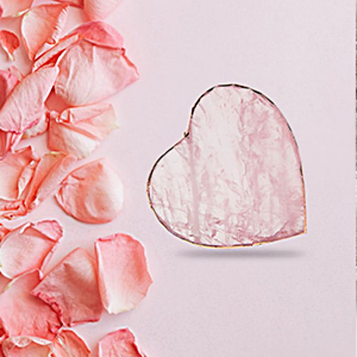 Olivenorma Rose Quartz Heart Shape Coaster Gemstone Decoration - image 4