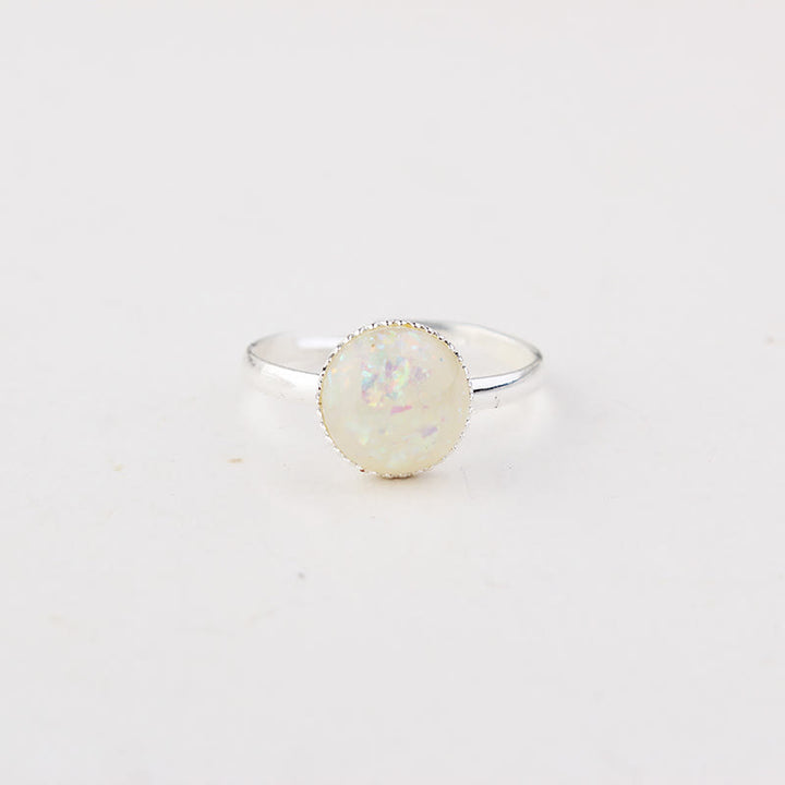 Olivenorma Opal Moonstone Simple Half Circle Adjustable Ring - image 11
