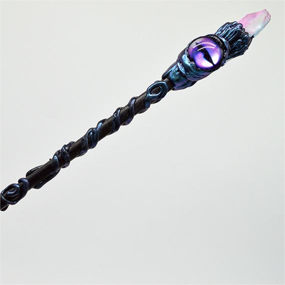Olivenorma Evil Eye Witch Magic Stick Crystal Wands - Pink Blue Titanium Quartz&Evil Eye - image 13