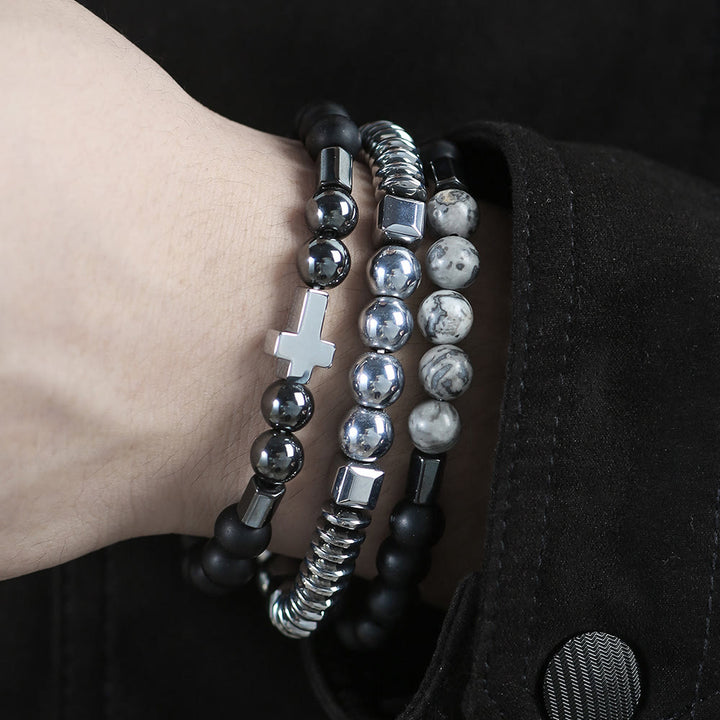 Olivenorma Mens Stacking Gemstone Set Bracelet - image 11