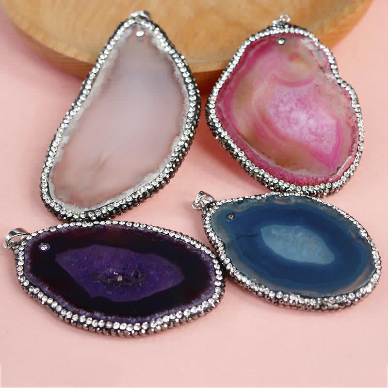 Olivenorma Ornate Natural Crystal Geode Necklace  - image 9