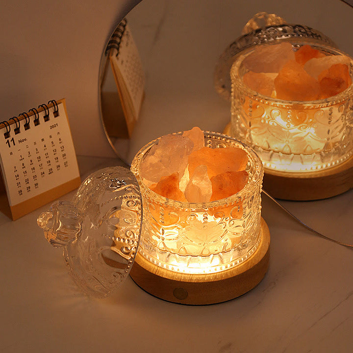 Olivenorma Diffuser Stone Carved Glass Cup Crystal Aromatherapy Lamp - Carnelian&Clear Crystal - Lavender - image 8