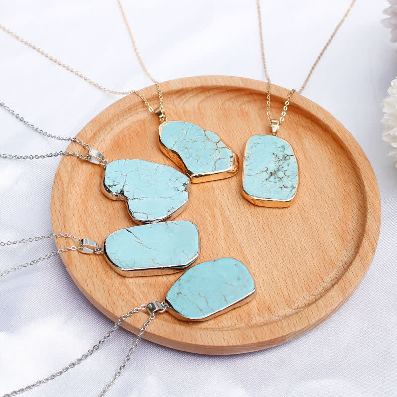Olivenorma Delicate Irregular Turquoise Necklace - image 9