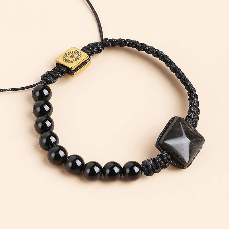 Natural Tiger Eye Protection Bracelet - Obsidian - image 3