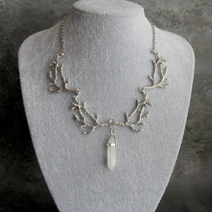 Olivenorma "The Light of Mantra" - Natural Crystal Hexagonal Necklace - White Crystal - image 8