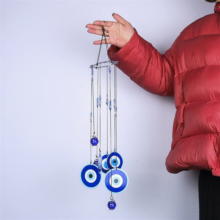 Olivenorma Blue Evil Eye Amulet Protection Wind Chime - image 1