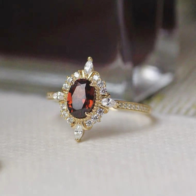 Olivenorma Vintage Ruby "Miss Rose" Atmosphere Ring - image 10