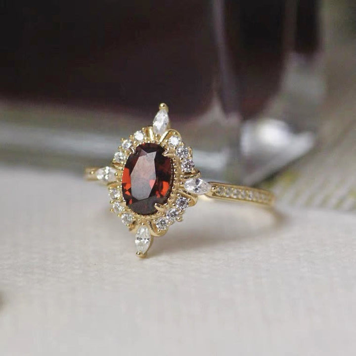 Olivenorma Vintage Ruby "Miss Rose" Atmosphere Ring - image 10