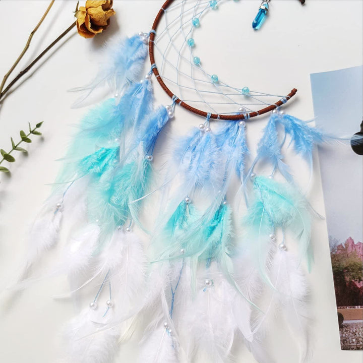 Olivenorma Moon With Blue Topaz Pendan Dream Catcher - image 2