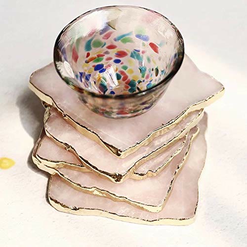 Olivenorma Rose Quartz Coaster Gemstone Decoration - image 3