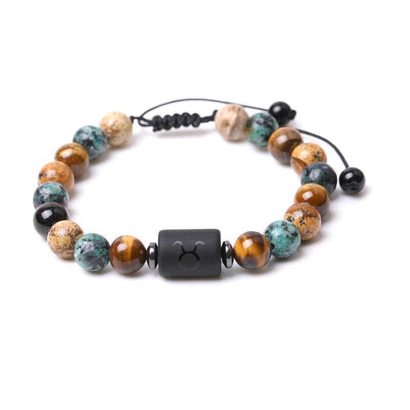 Tiger Eye Picture Jasper Zodiac Bracelet - Taurus - image 4