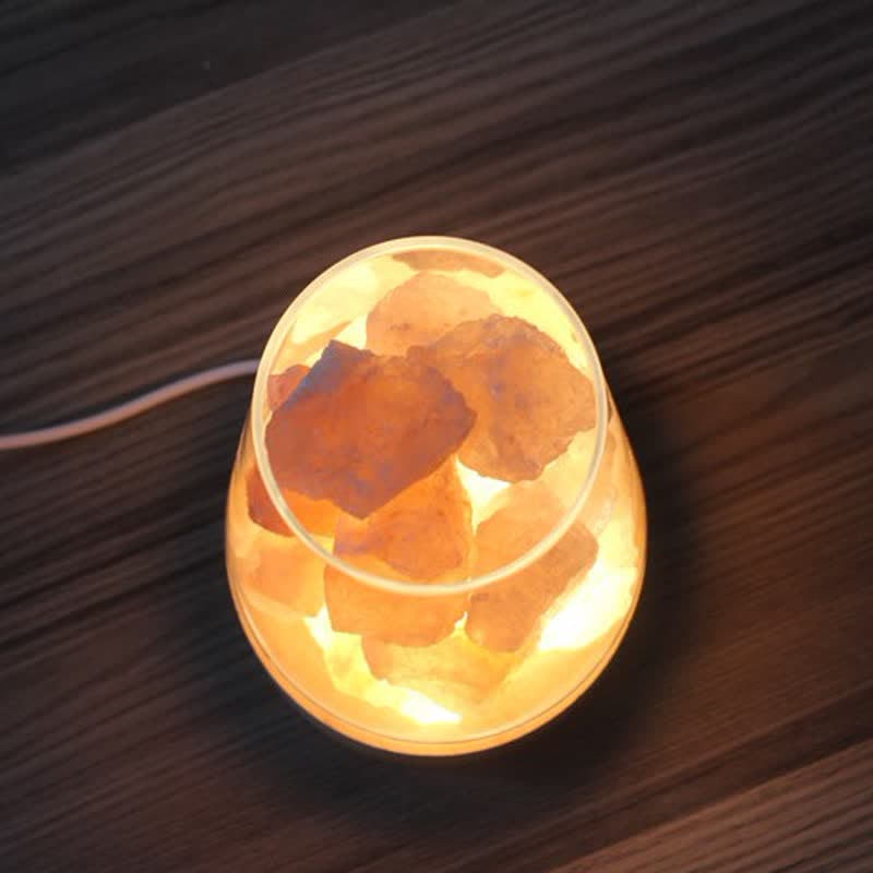 Olivenorma Goblet of Fire Shape Crystal Or Himalayan Pink Salt Lamp - image 3