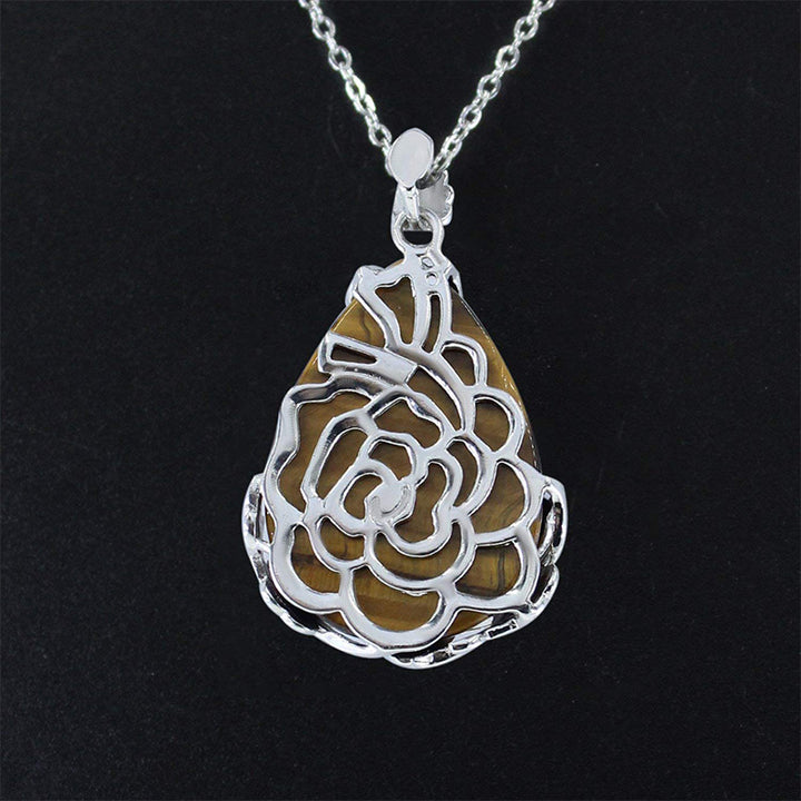 Natural Stone Water Drop Plum Necklace - image 14