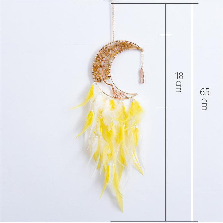 Olivenorma Natural Gravel Woven Tree of Life Moon Dream Catcher - image 25