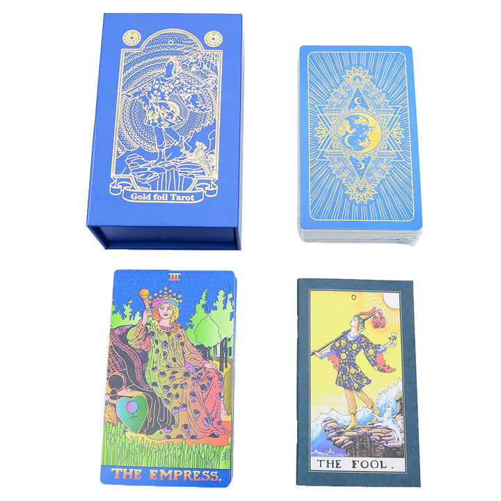 Olivenorma Green Blue Moon Gold Foil Tarot Cards - image 6