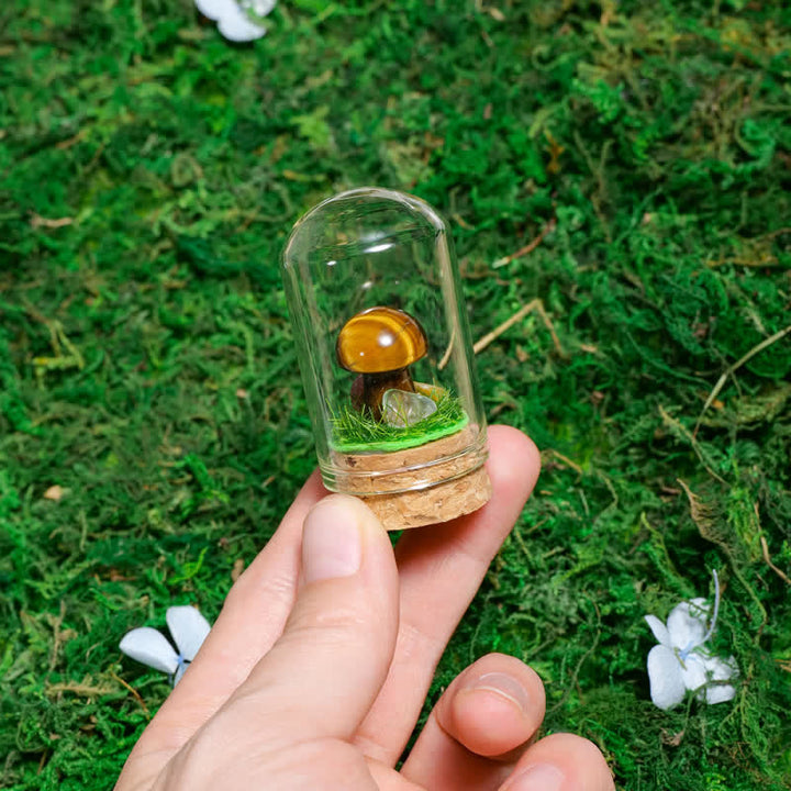 Olivenorma Glass Cover Natural Crystal Mushroom Decoration - image 3