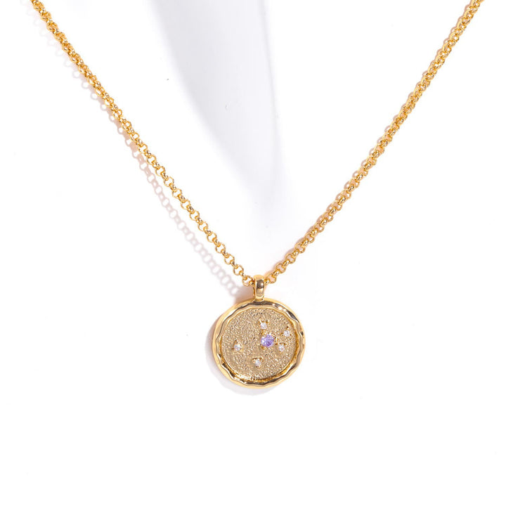 Olivenorma White Zircon Birthstone Zodiac Necklace - Aquarius - image 12