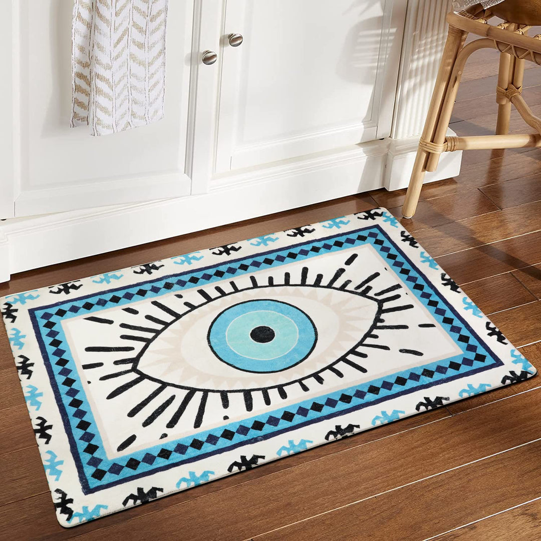 Olivenorma Blue Evil Eye Antibacterial Washable Rugs Carpet - image 3