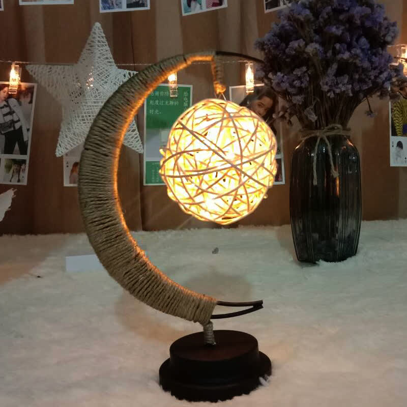 Olivenorma Enchanted Lunar Lamp Christmas Decoration - Moon with Rattans - image 7