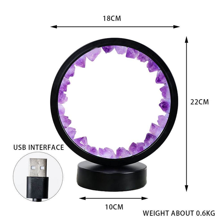 Natural Crystal Cluster Lamp Lights LED Decoration Rechargeable - image 8