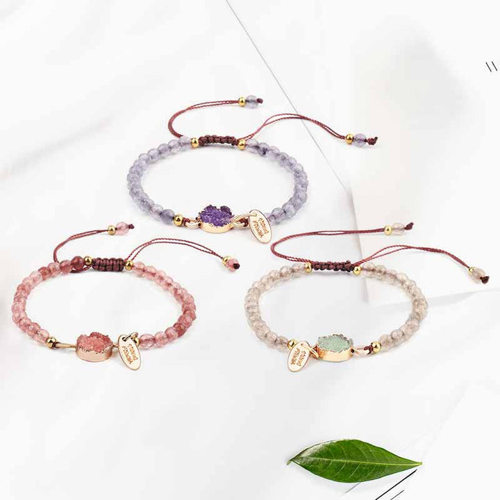 Olivenorma Rose Quartz Green Aventurine Amethyst Bracelet - image 9